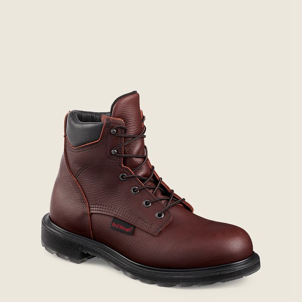 Red Wing Mens Safety Boots - Supersole® 2.0 - 6-inch Toe - Burgundy - RBW905726